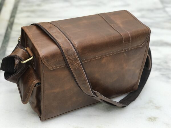 Real leather camera bag