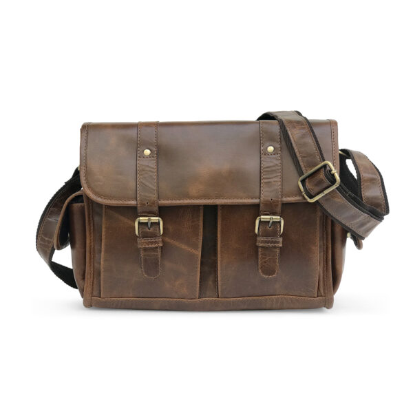 pure leather camera bag